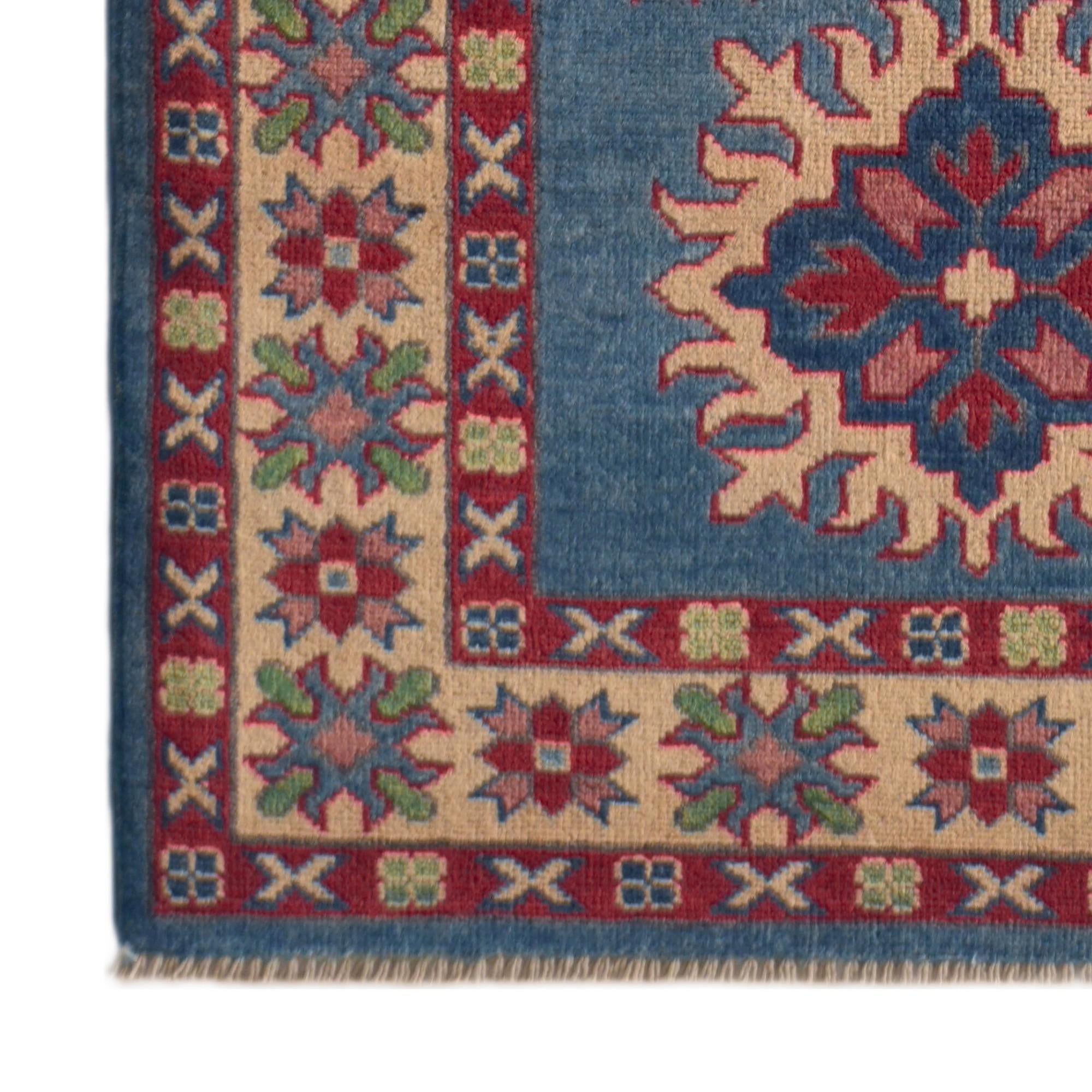 85cm x 285cm anudado a mano Kazak Alfombra Pasillera