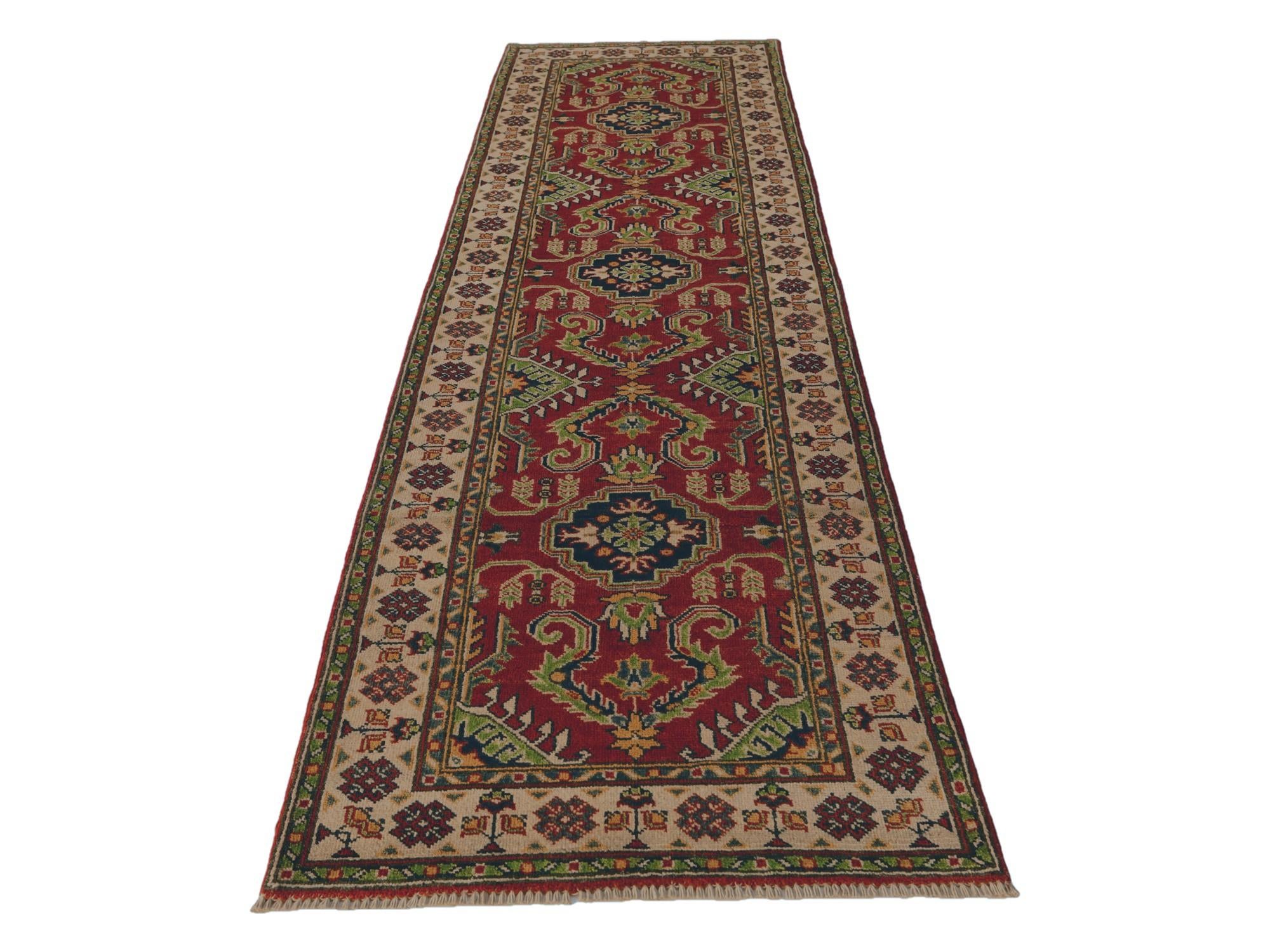 2' 9 x 10' Hand Knotted Kazak Runner Rug