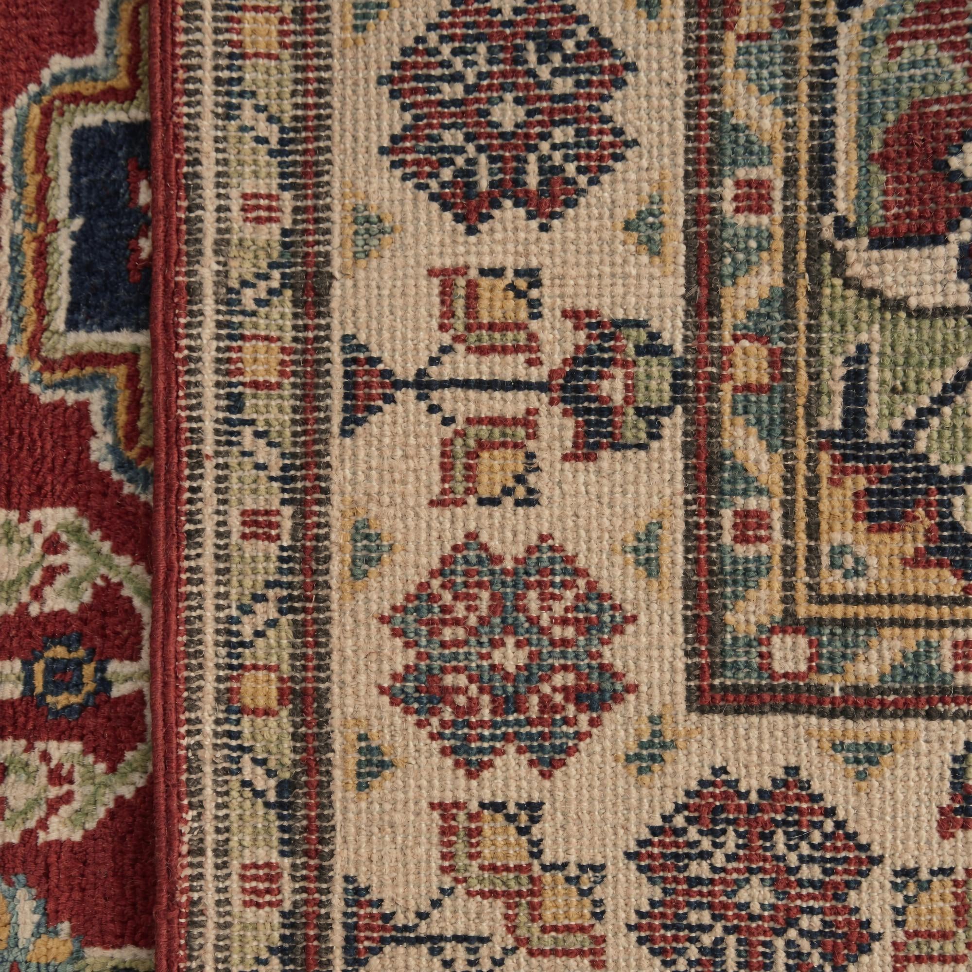 85cm x 305cm Hand Knotted Kazak Runner Rug