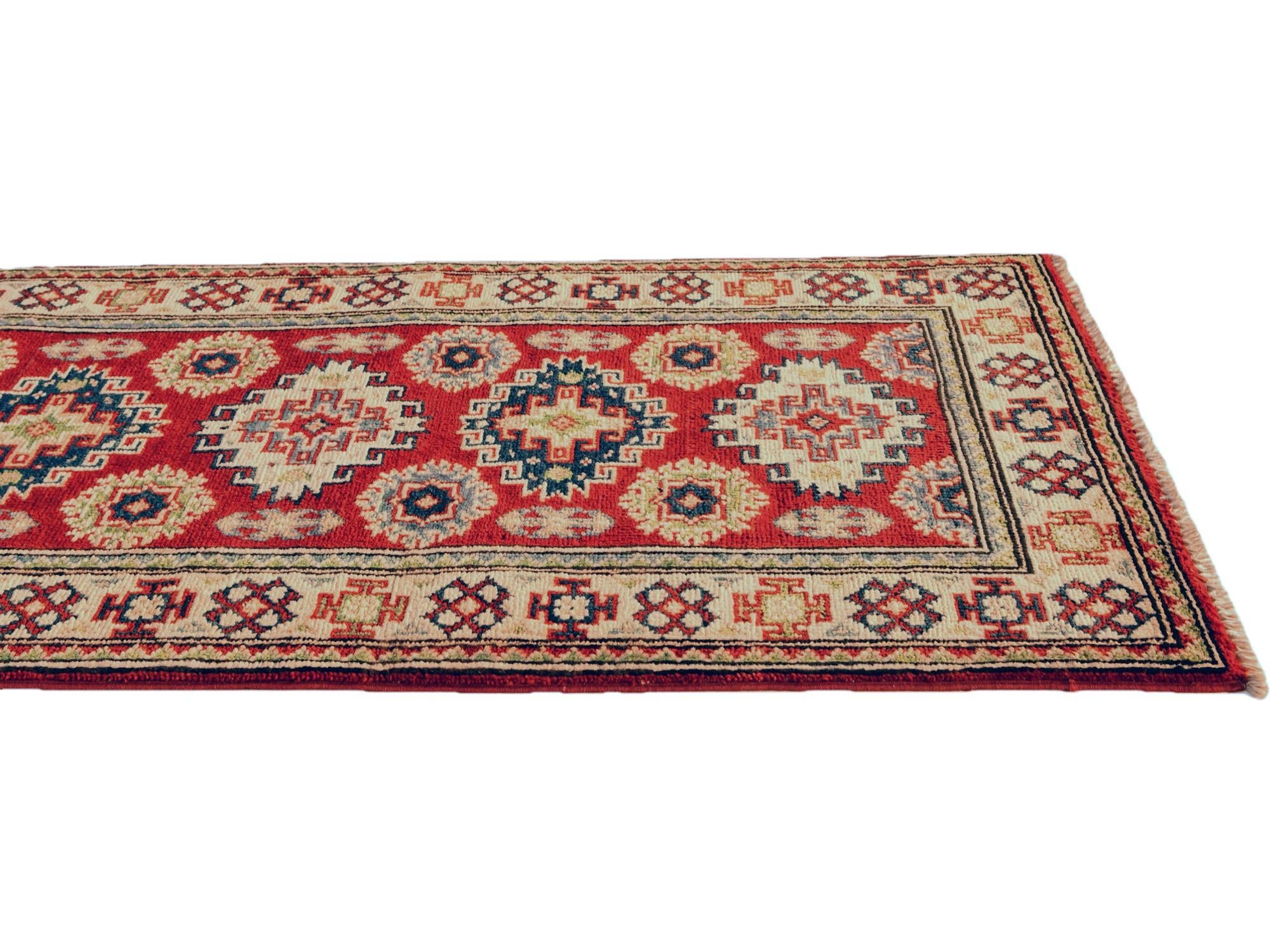 2' 1 x 6' Hand Knotted Kazak Runner Rug