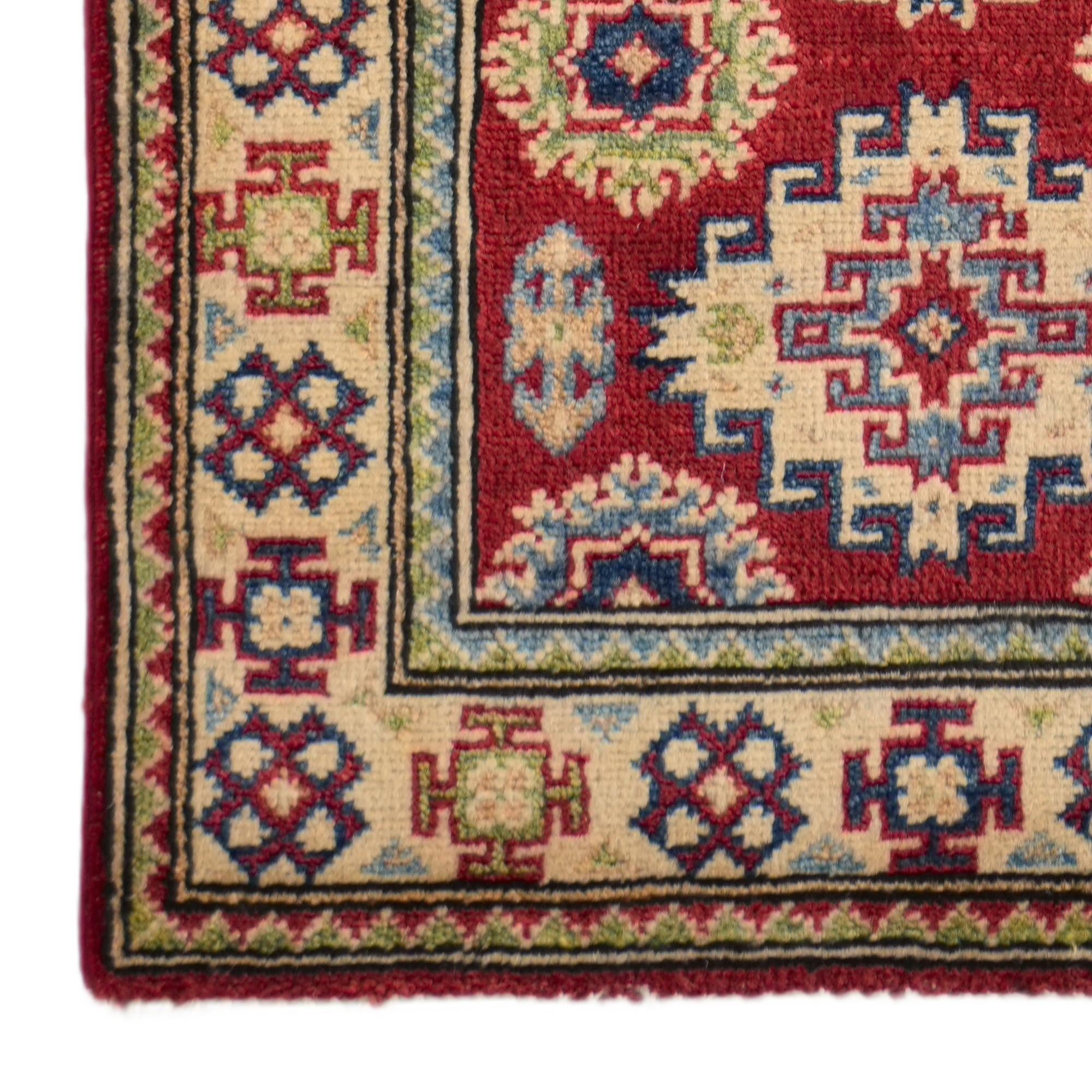 2' 1 x 6' Hand Knotted Kazak Runner Rug