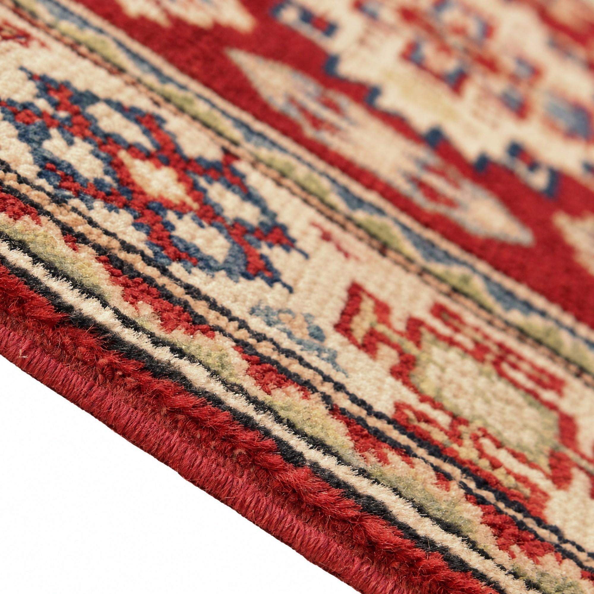 65cm x 185cm Hand Knotted Kazak Runner Rug