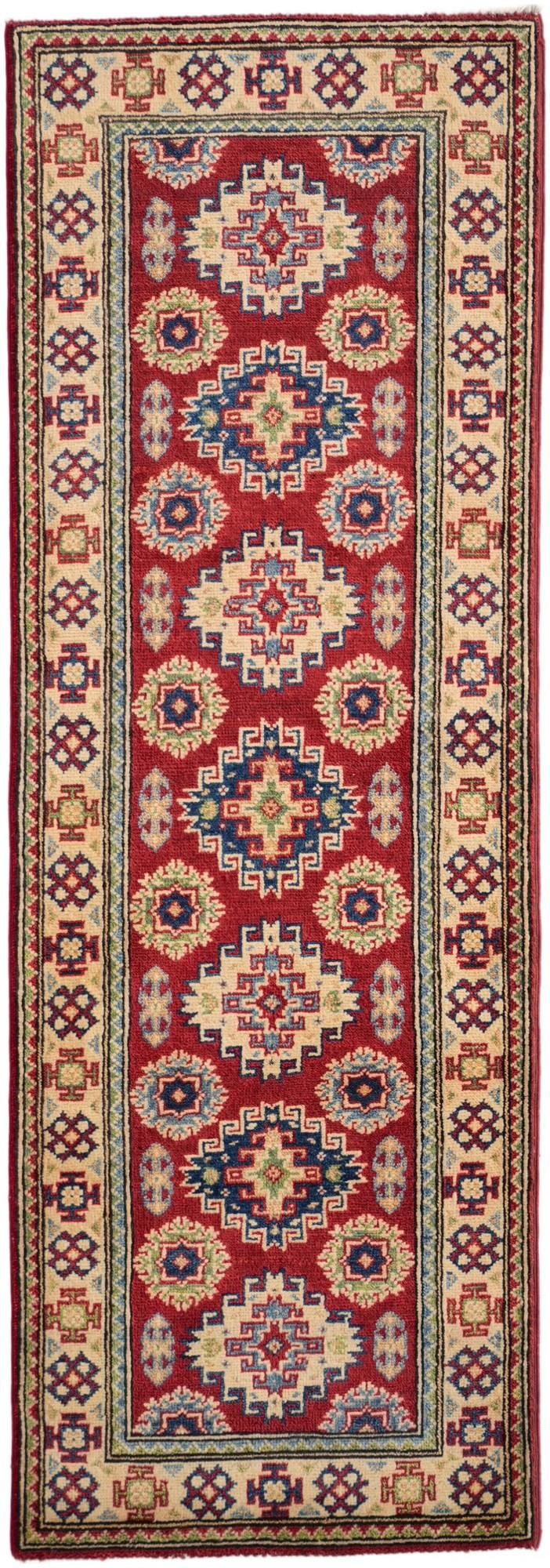 2' 1 x 6' Hand Knotted Kazak Runner Rug
