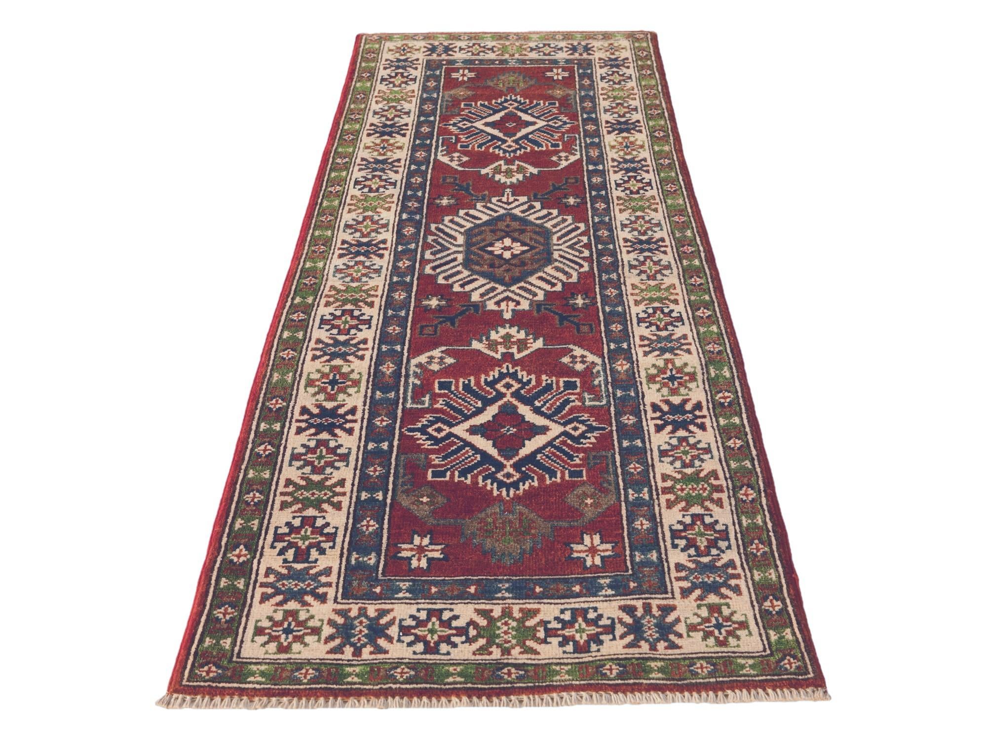2' 2 x 5' 10 Hand Knotted Kazak Runner Rug