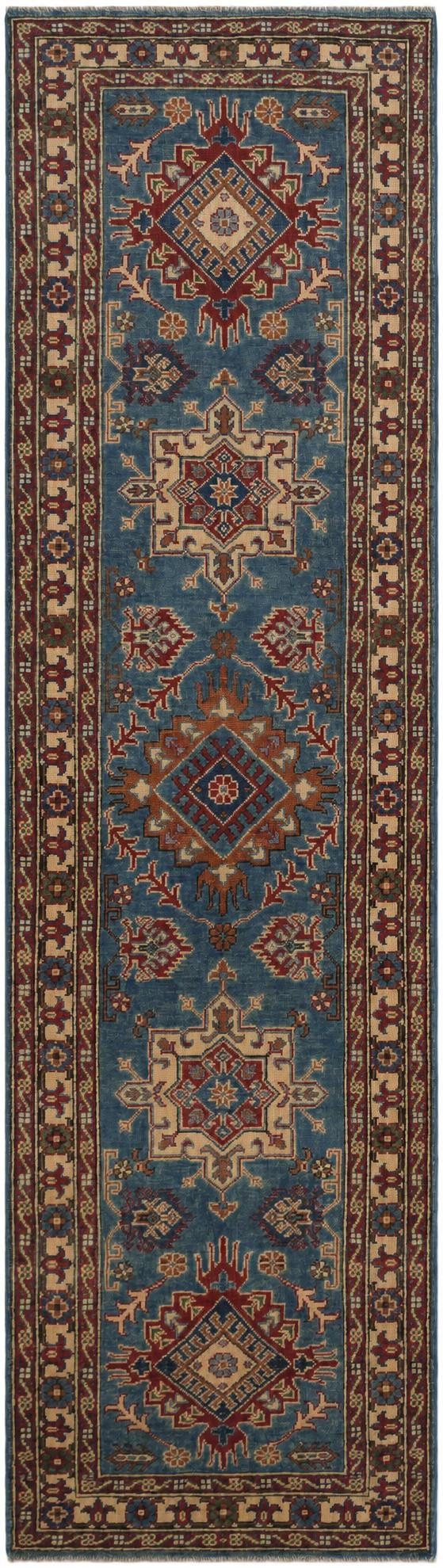 2' 10 x 10' Hand Knotted Kazak Runner Rug