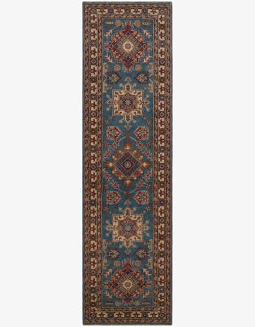 2' 10 x 10' Hand Knotted Kazak Runner Rug