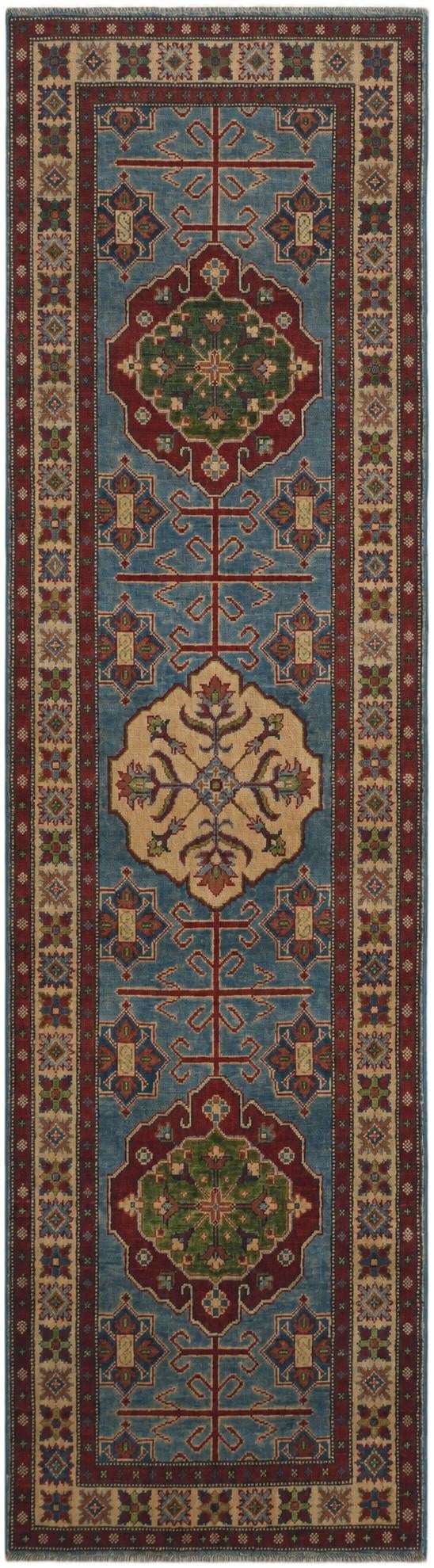2' 8 x 9' 11 Hand Knotted Kazak Runner Rug