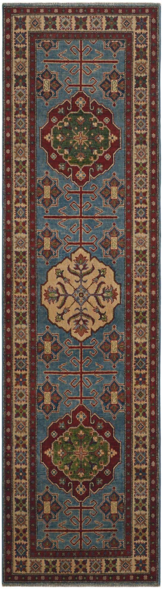 2' 8 x 9' 11 Hand Knotted Kazak Runner Rug