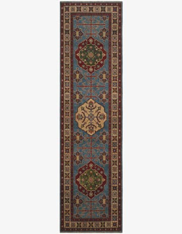 2' 8 x 9' 11 Hand Knotted Kazak Runner Rug