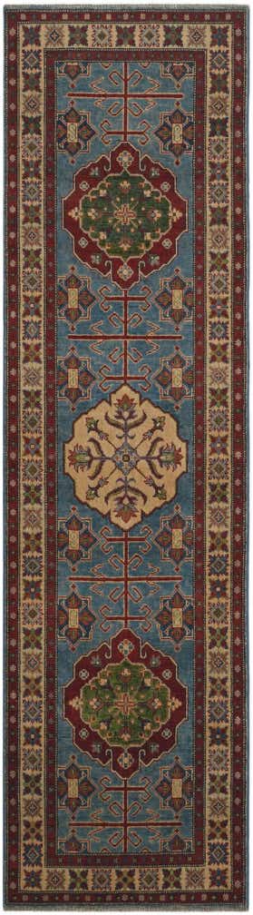 2' 8 x 9' 11 Hand Knotted Kazak Runner Rug