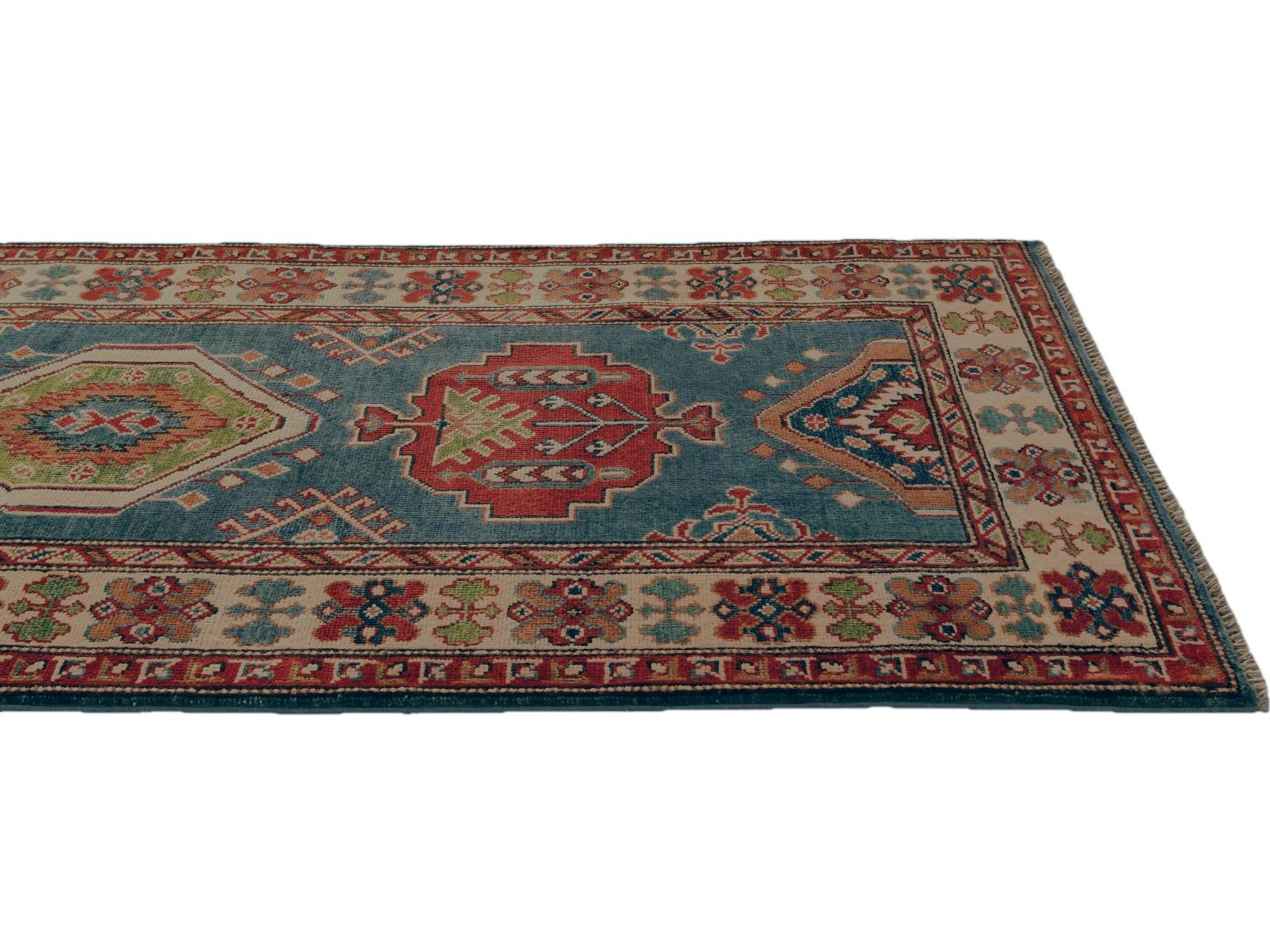 2' 10 x 9' 11 Hand Knotted Kazak Runner Rug