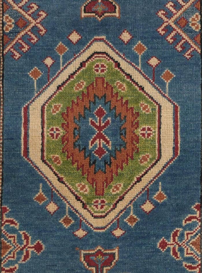 Detail image of 2' 10 x 9' 11 Hand Knotted Kazak Runner Rug