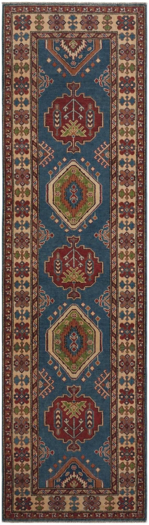 2' 10 x 9' 11 Hand Knotted Kazak Runner Rug