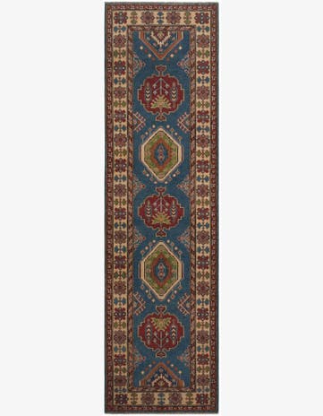 2' 10 x 9' 11 Hand Knotted Kazak Runner Rug