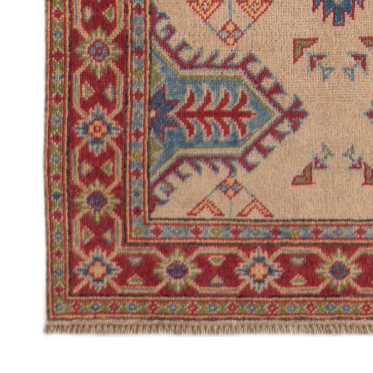 Detailansicht von 85cm x 285cm Handgeknüpft Kazak Läufer Teppich