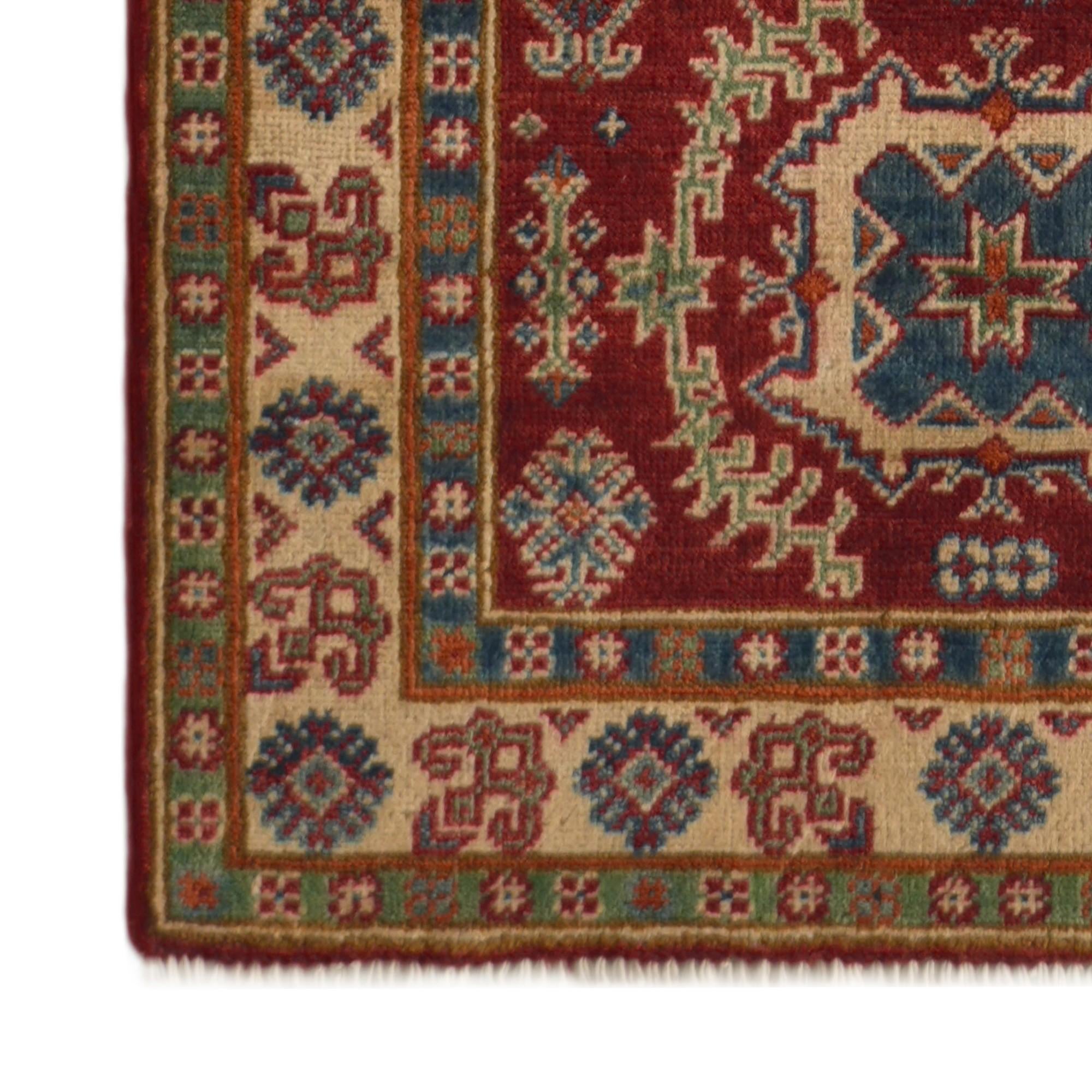 Detail image 7 of 11: 2' 9 x 10' 1 Hand Knotted Kazak Runner Rug