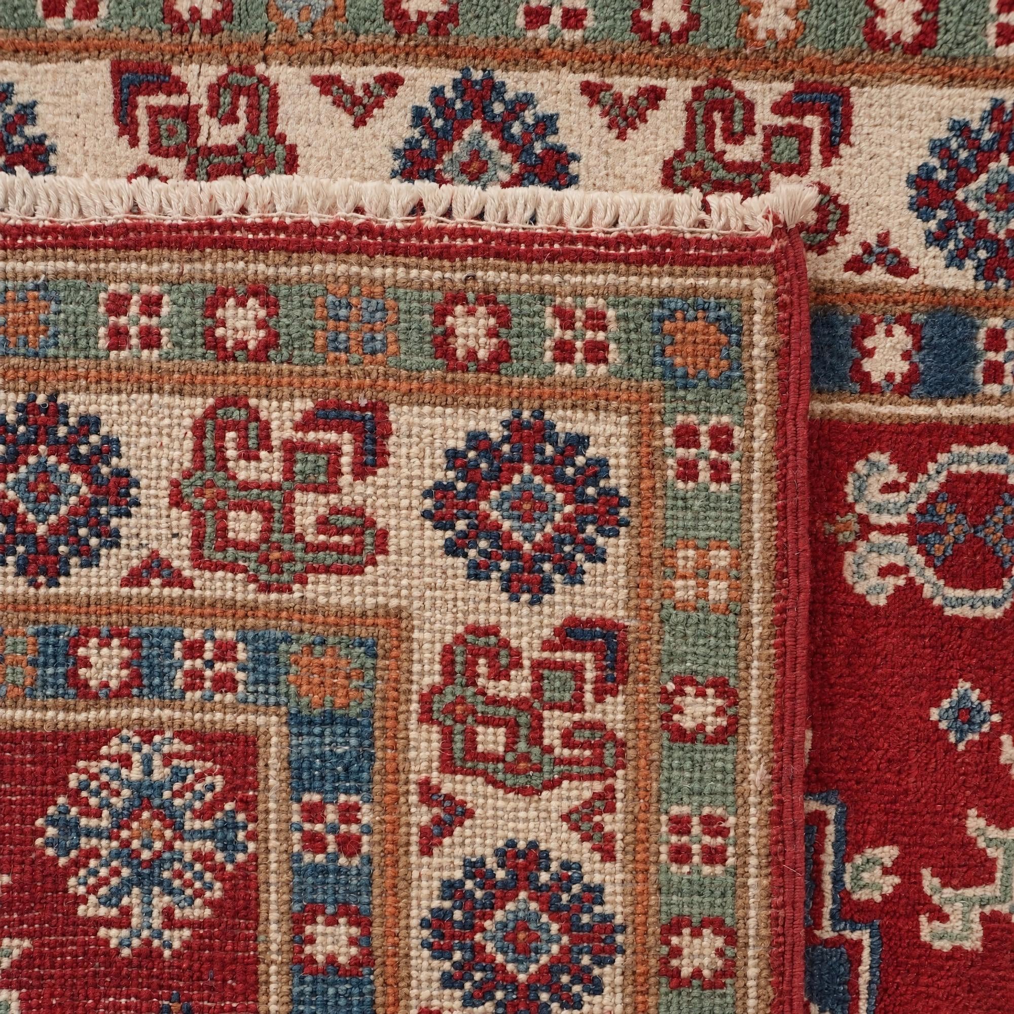Detail image 11 of 11: 2' 9 x 10' 1 Hand Knotted Kazak Runner Rug