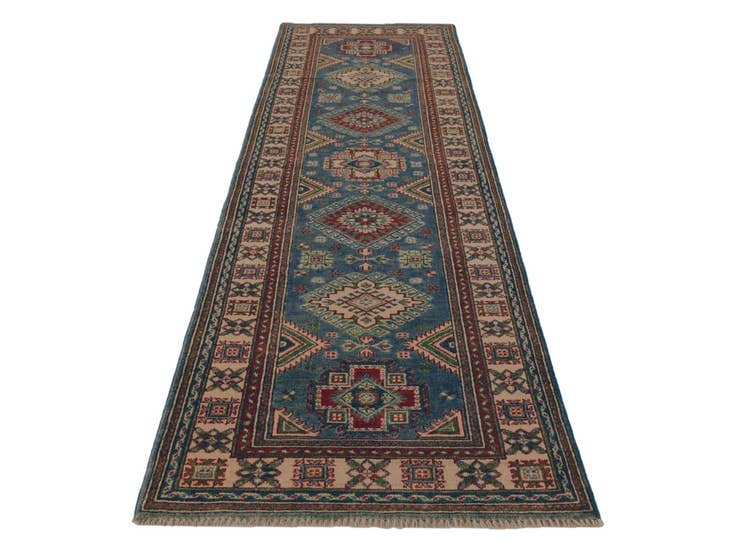 Detail image of 2' 8 x 9' 9 Hand Knotted Kazak Runner Rug