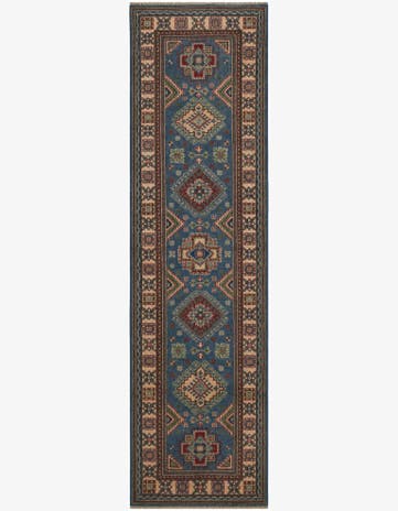 2' 8 x 9' 9 Hand Knotted Kazak Runner Rug