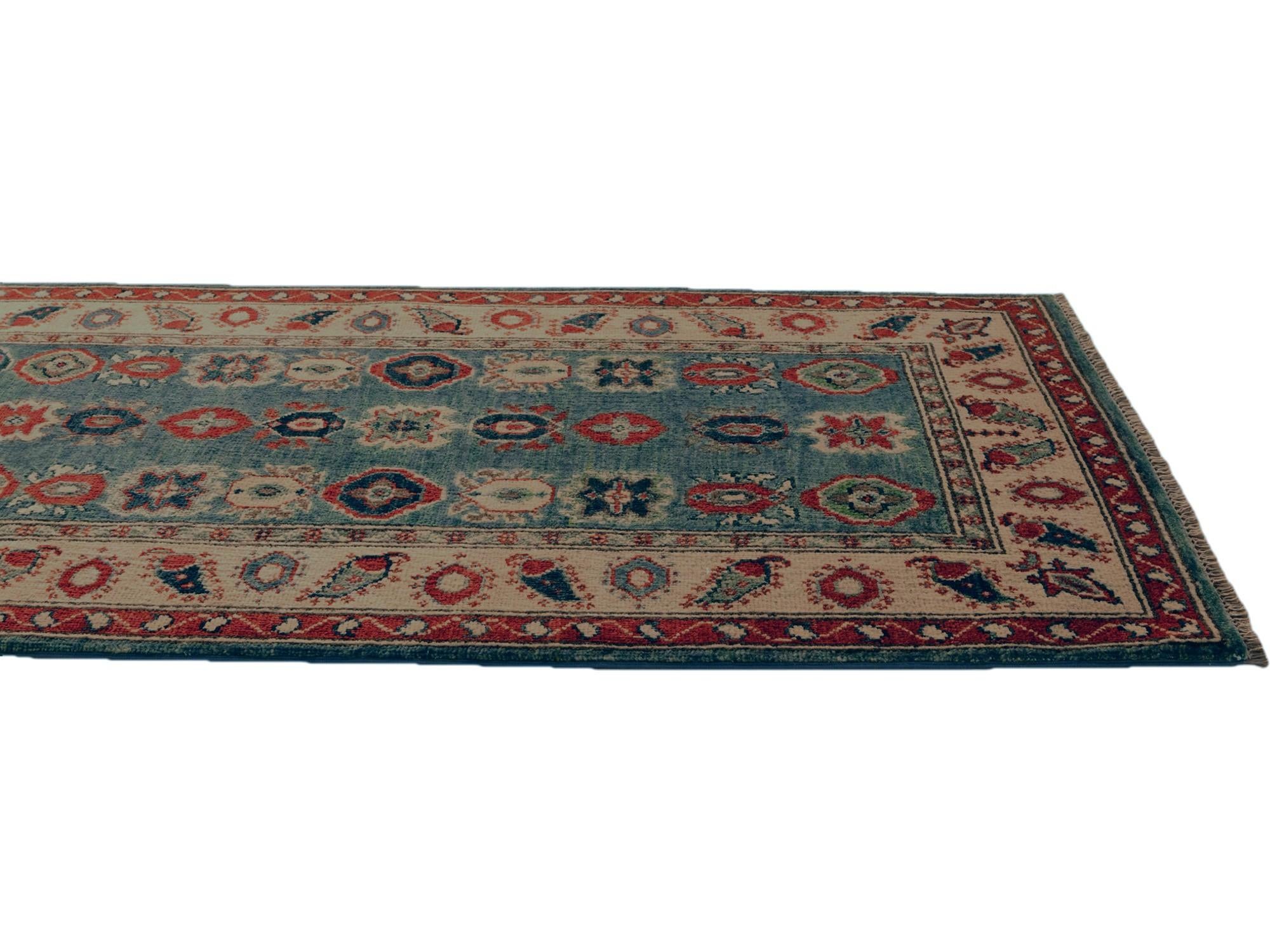 2' 7 x 9' 7 Hand Knotted Kazak Runner Rug