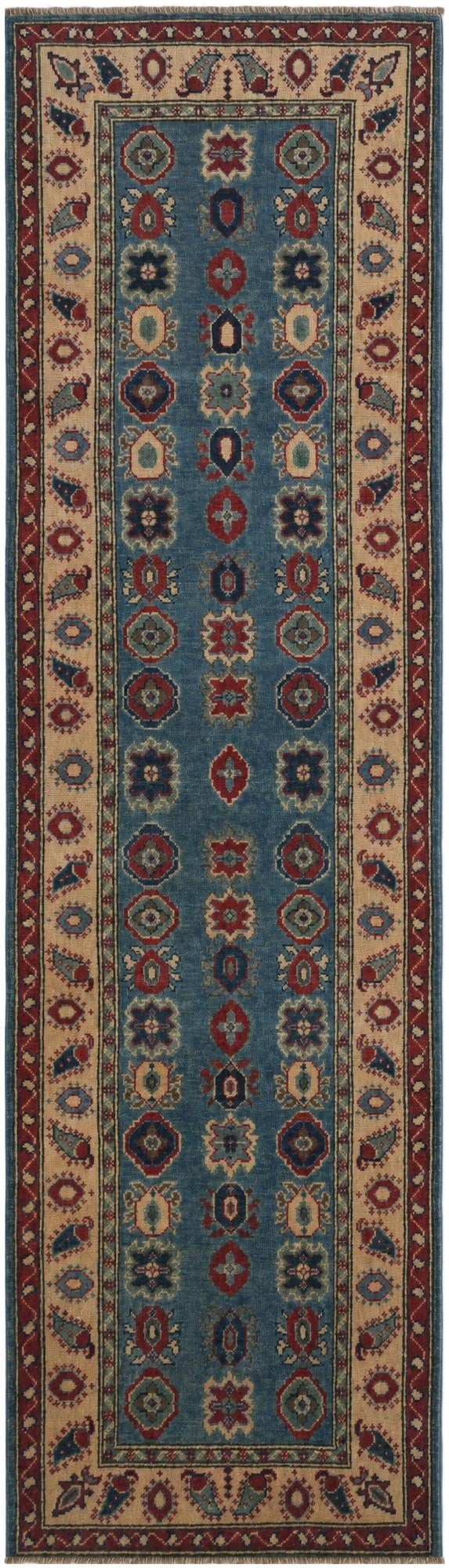 2' 7 x 9' 7 Hand Knotted Kazak Runner Rug