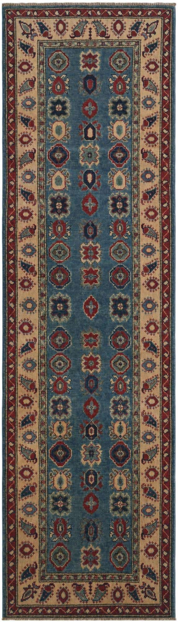 2' 7 x 9' 7 Hand Knotted Kazak Runner Rug