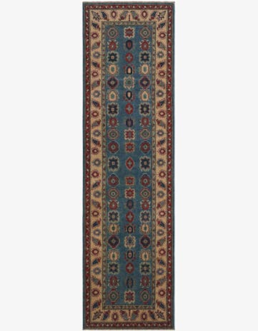 2' 7 x 9' 7 Hand Knotted Kazak Runner Rug