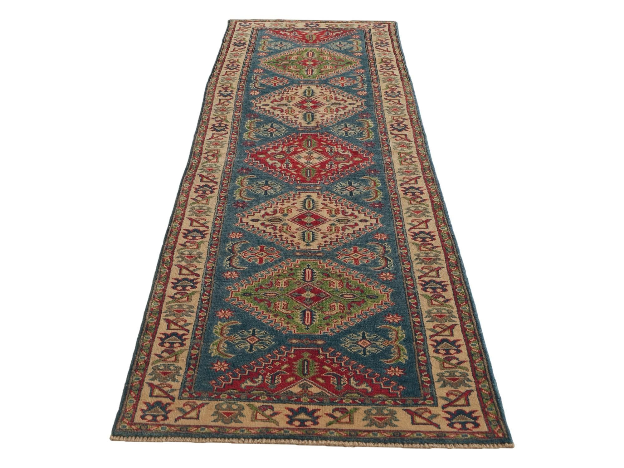Detail image 5 of 11: 2' 6 x 9' 7 Hand Knotted Kazak Runner Rug