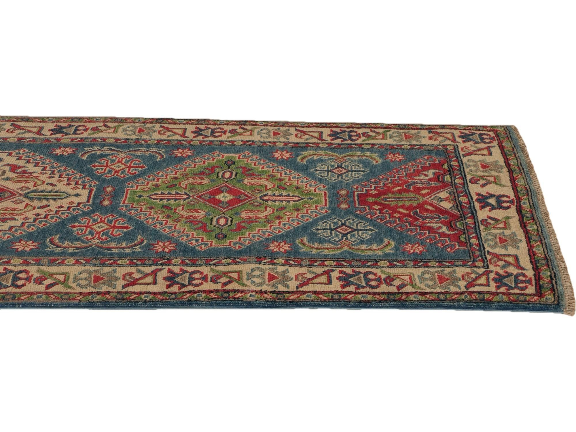 Detail image 6 of 11: 2' 6 x 9' 7 Hand Knotted Kazak Runner Rug