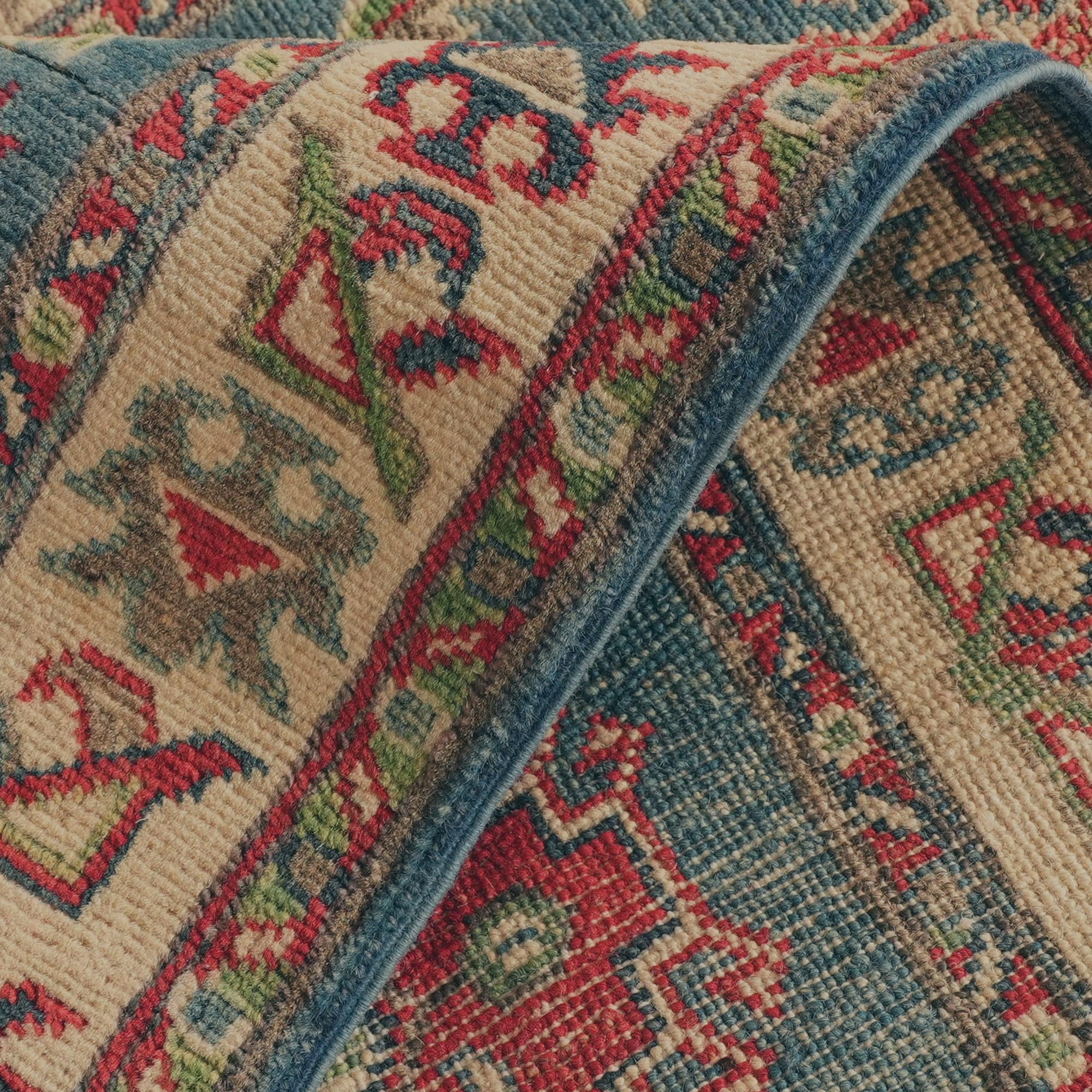 Detail image 8 of 11: 2' 6 x 9' 7 Hand Knotted Kazak Runner Rug