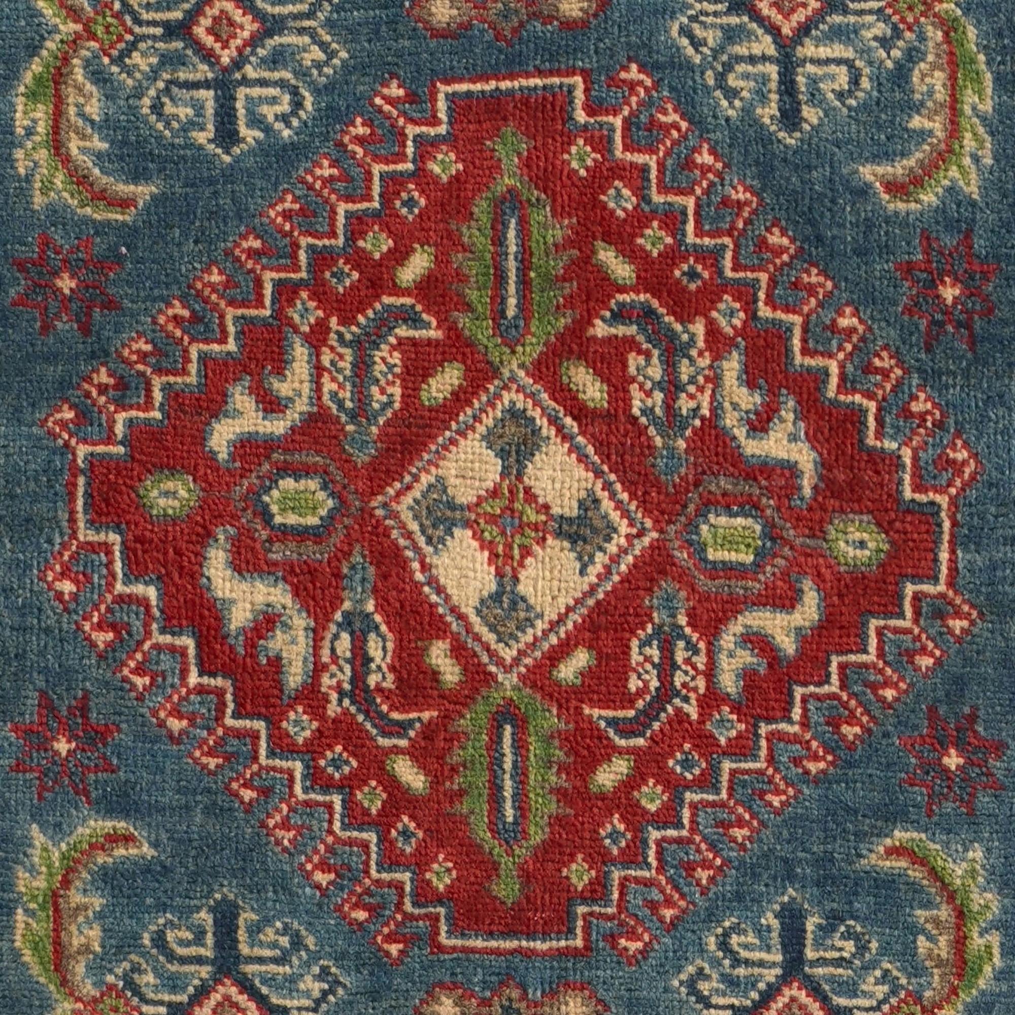 Detail image 10 of 11: 2' 6 x 9' 7 Hand Knotted Kazak Runner Rug