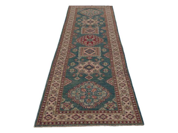 2' 7 x 9' 9 Hand Knotted Kazak Runner Rug