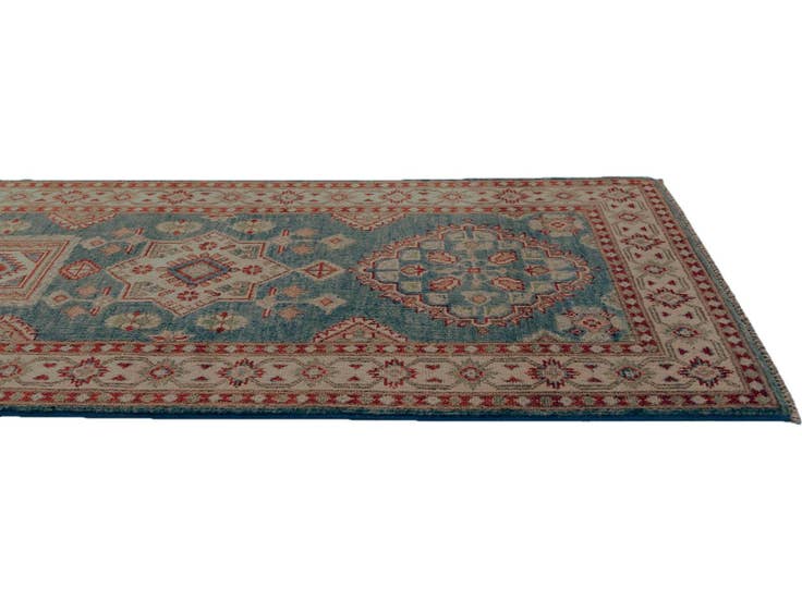 Detail image of 2' 7 x 9' 9 Hand Knotted Kazak Runner Rug