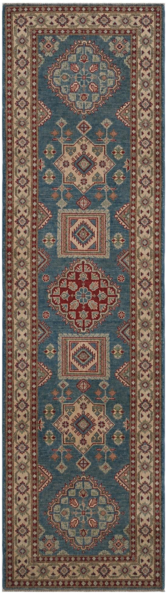 2' 7 x 9' 9 Hand Knotted Kazak Runner Rug