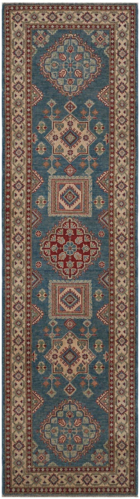 2' 7 x 9' 9 Hand Knotted Kazak Runner Rug