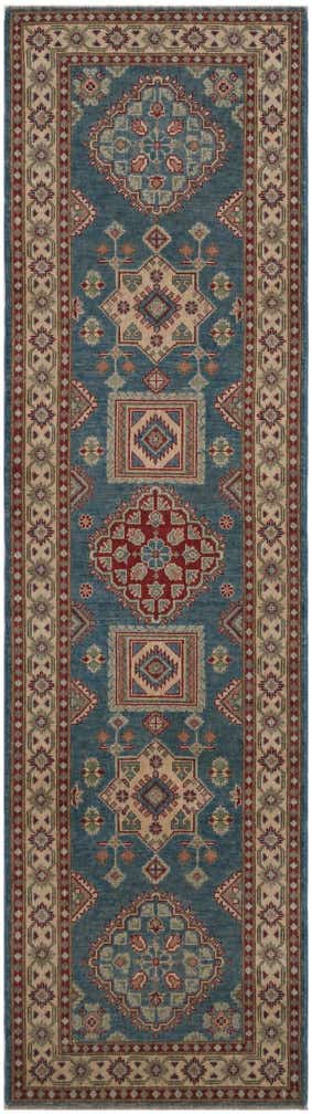 2' 7 x 9' 9 Hand Knotted Kazak Runner Rug