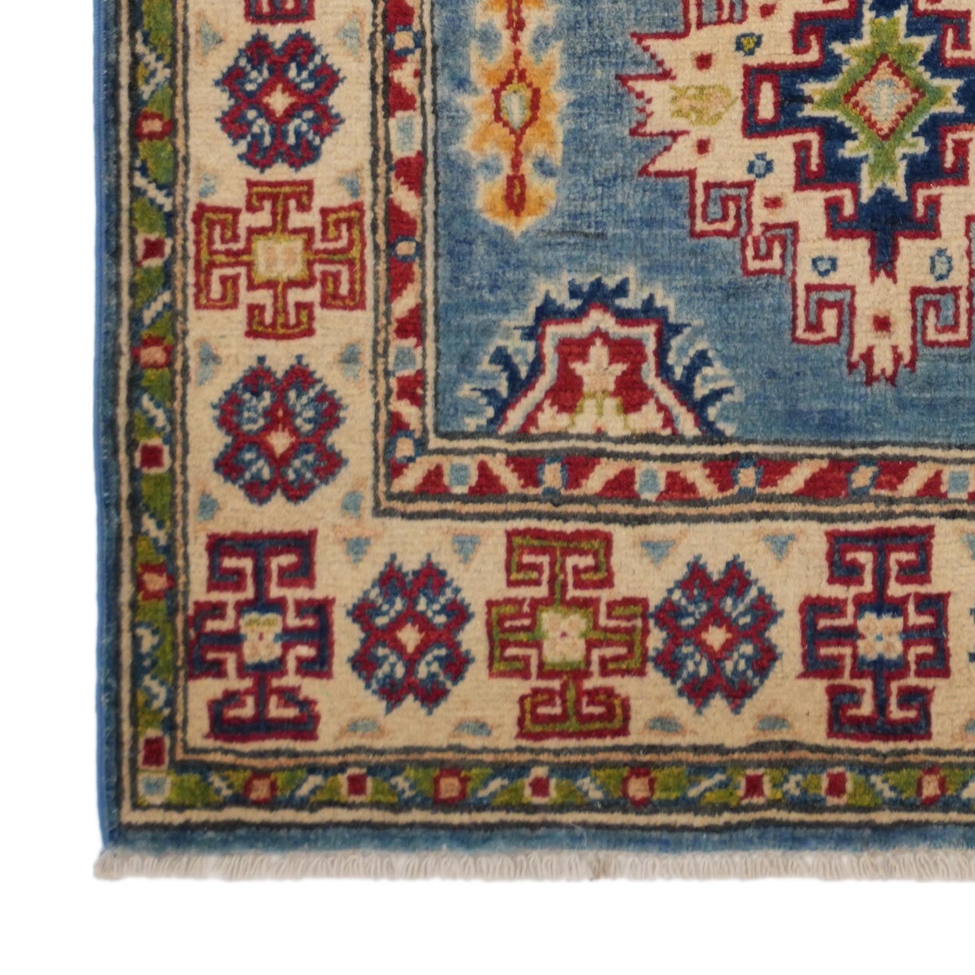 2' 7 x 6' 6 Hand Knotted Kazak Runner Rug