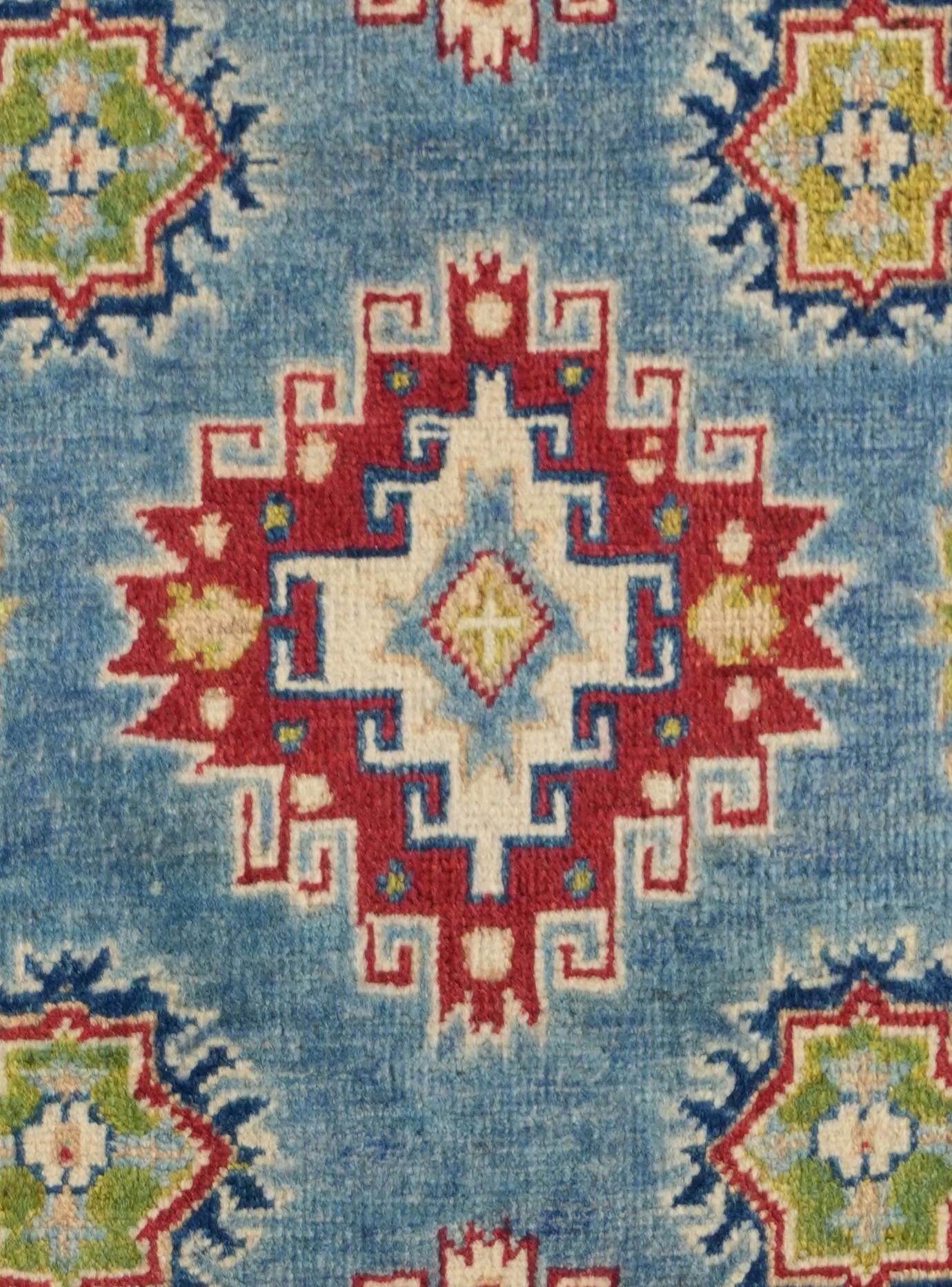 2' 7 x 6' 6 Hand Knotted Kazak Runner Rug