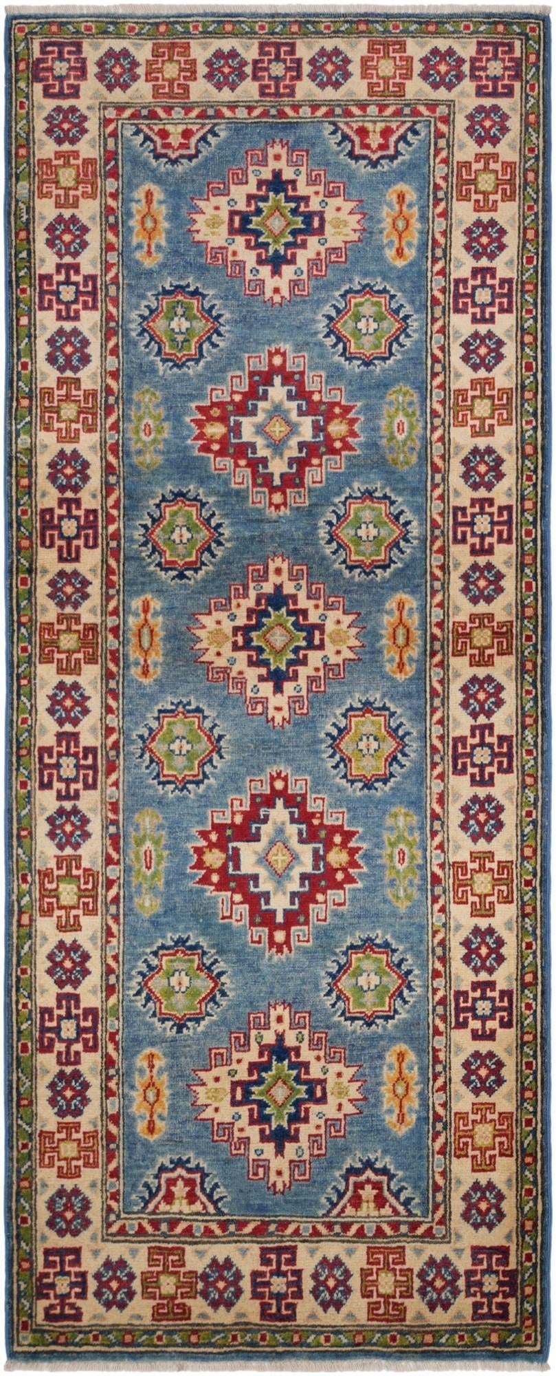 2' 7 x 6' 6 Hand Knotted Kazak Runner Rug