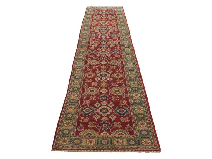 2' 7 x 13' 3 Hand Knotted Kazak Runner Rug