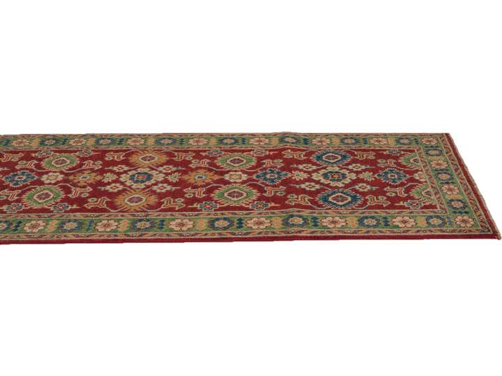 2' 7 x 13' 3 Hand Knotted Kazak Runner Rug