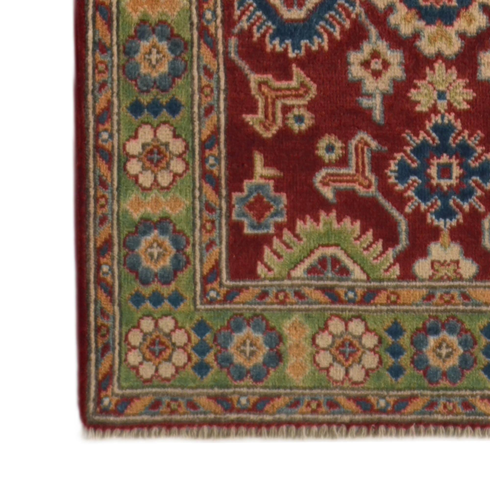 2' 7 x 13' 3 Hand Knotted Kazak Runner Rug