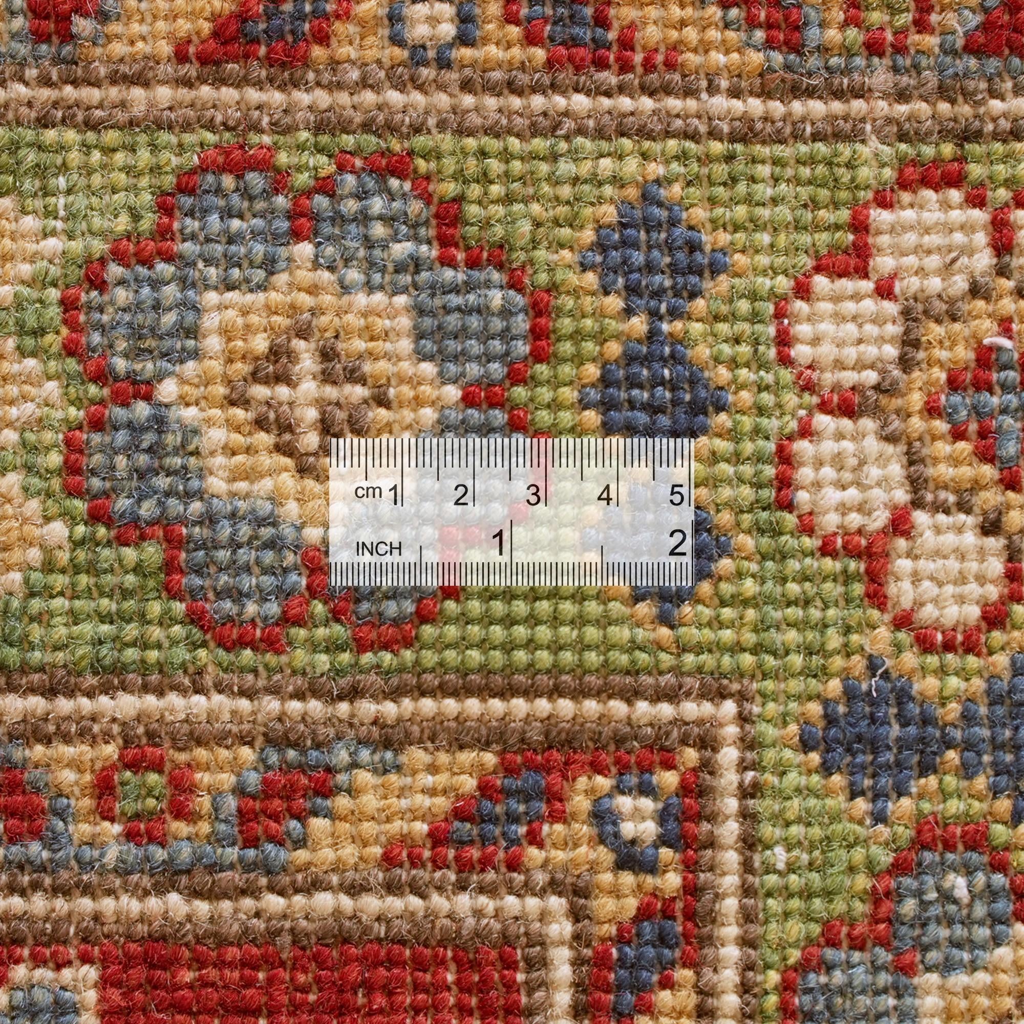 80cm x 405cm Hand Knotted Kazak Runner Rug
