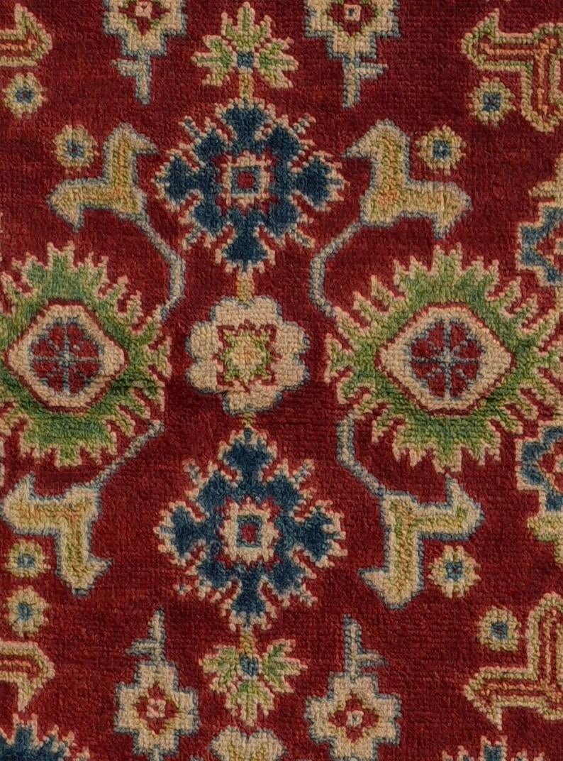 2' 7 x 13' 3 Hand Knotted Kazak Runner Rug