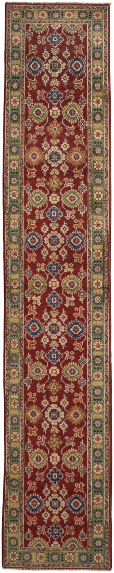 2' 7 x 13' 3 Hand Knotted Kazak Runner Rug