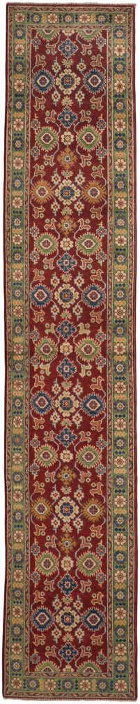 2' 7 x 13' 3 Hand Knotted Kazak Runner Rug