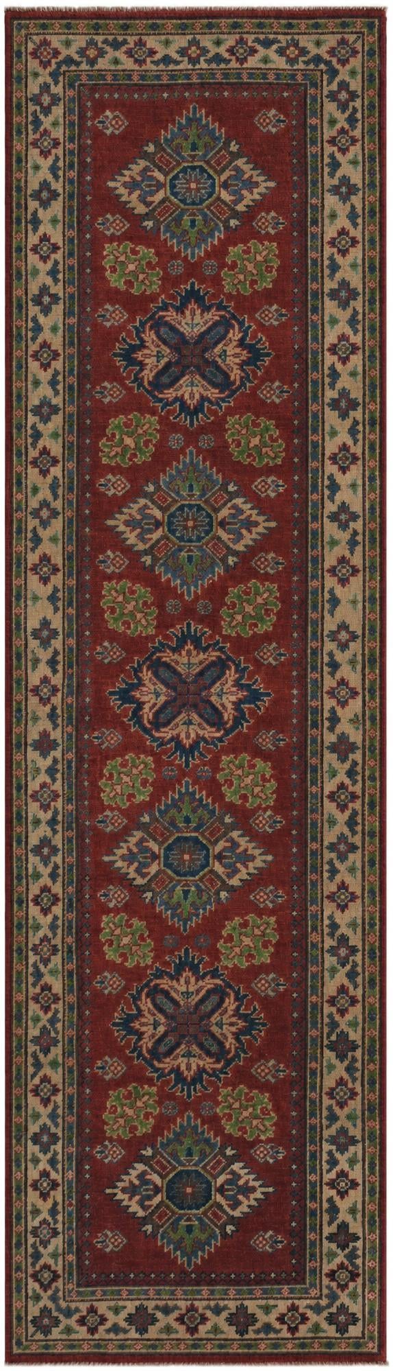 2' 9 x 9' 9 Hand Knotted Kazak Runner Rug