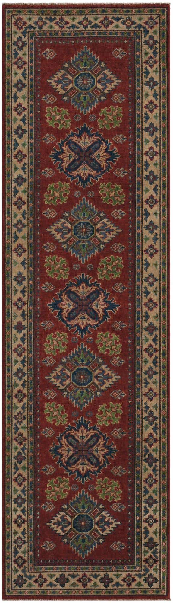 2' 9 x 9' 9 Hand Knotted Kazak Runner Rug