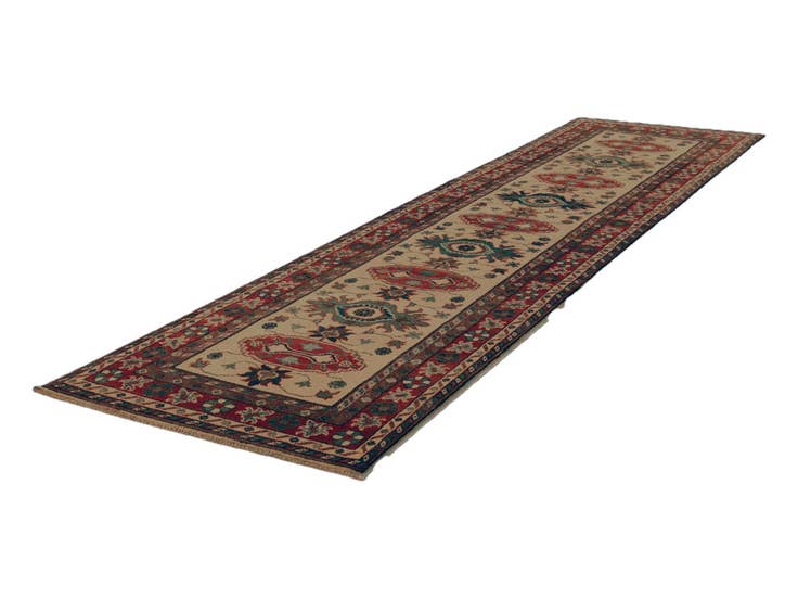 Detail image of 2' 7 x 9' 10 Hand Knotted Kazak Runner Rug