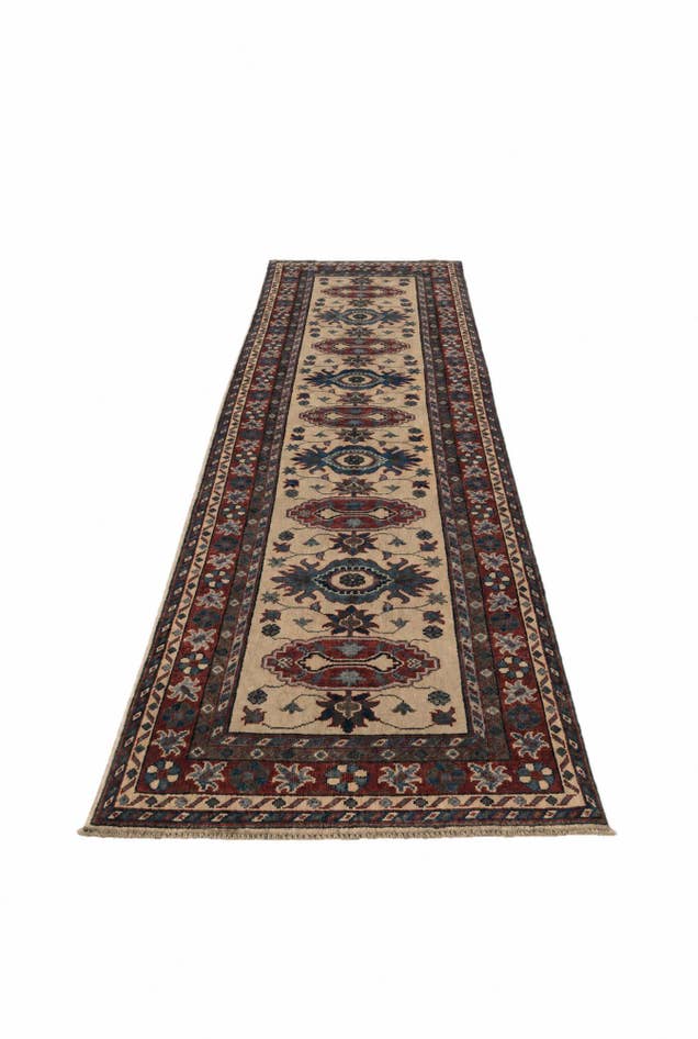 Detail image of 2' 7 x 9' 10 Hand Knotted Kazak Runner Rug